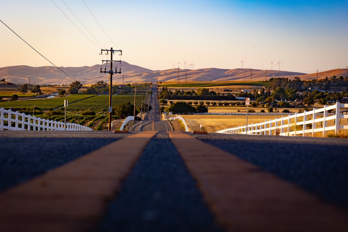 Ground Level Shot of the Livermore California Road